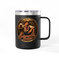 Cowboy Up! (M) – 15oz. Insulated Mug - Boilermaker Babes ™ Vintage Style Pin-Up Art