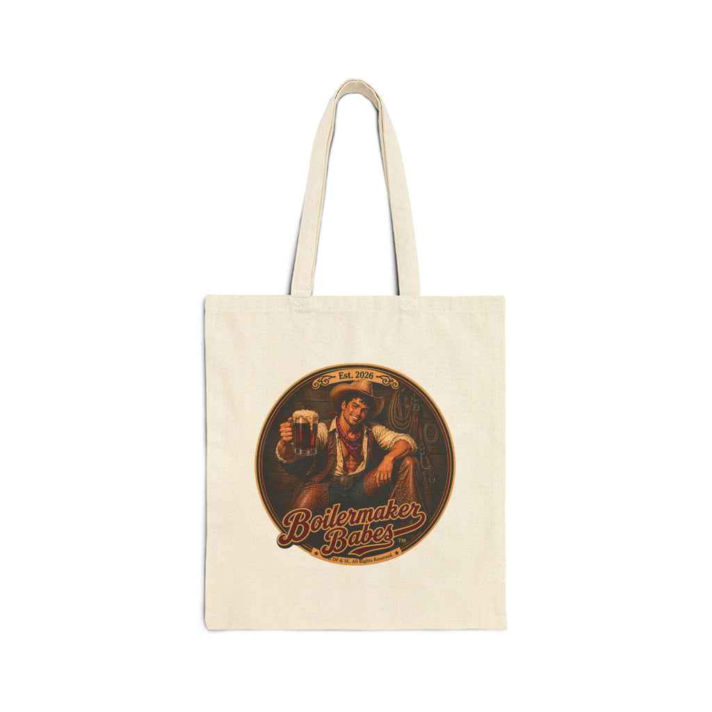 Cowboy! Tote Bag — Boilermaker Babes Vintage Barbecue & Beer Canvas Tote