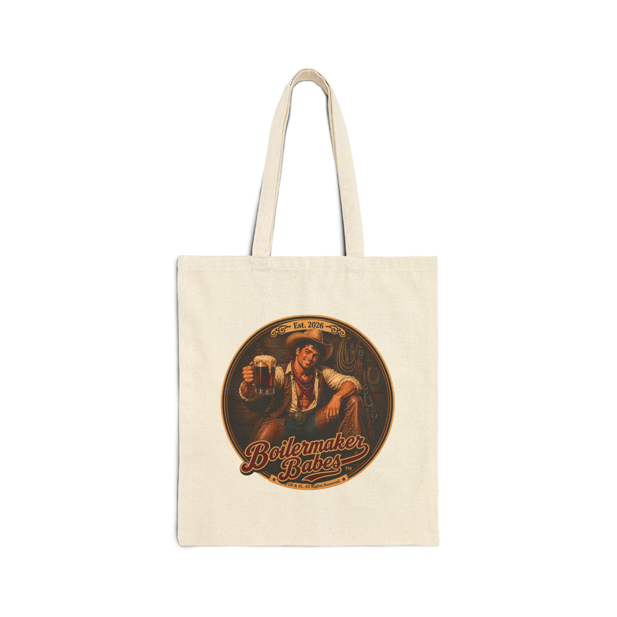 Cowboy! Tote Bag — Boilermaker Babes Vintage Barbecue & Beer Canvas Tote