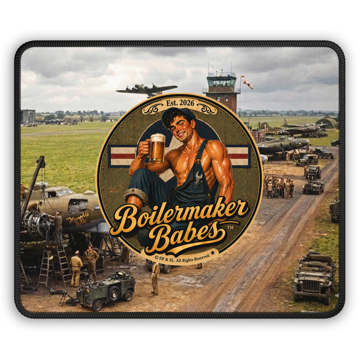 Boilermaker Babes™ Gaming Mouse Pad — Mecham! Retro Mechanic