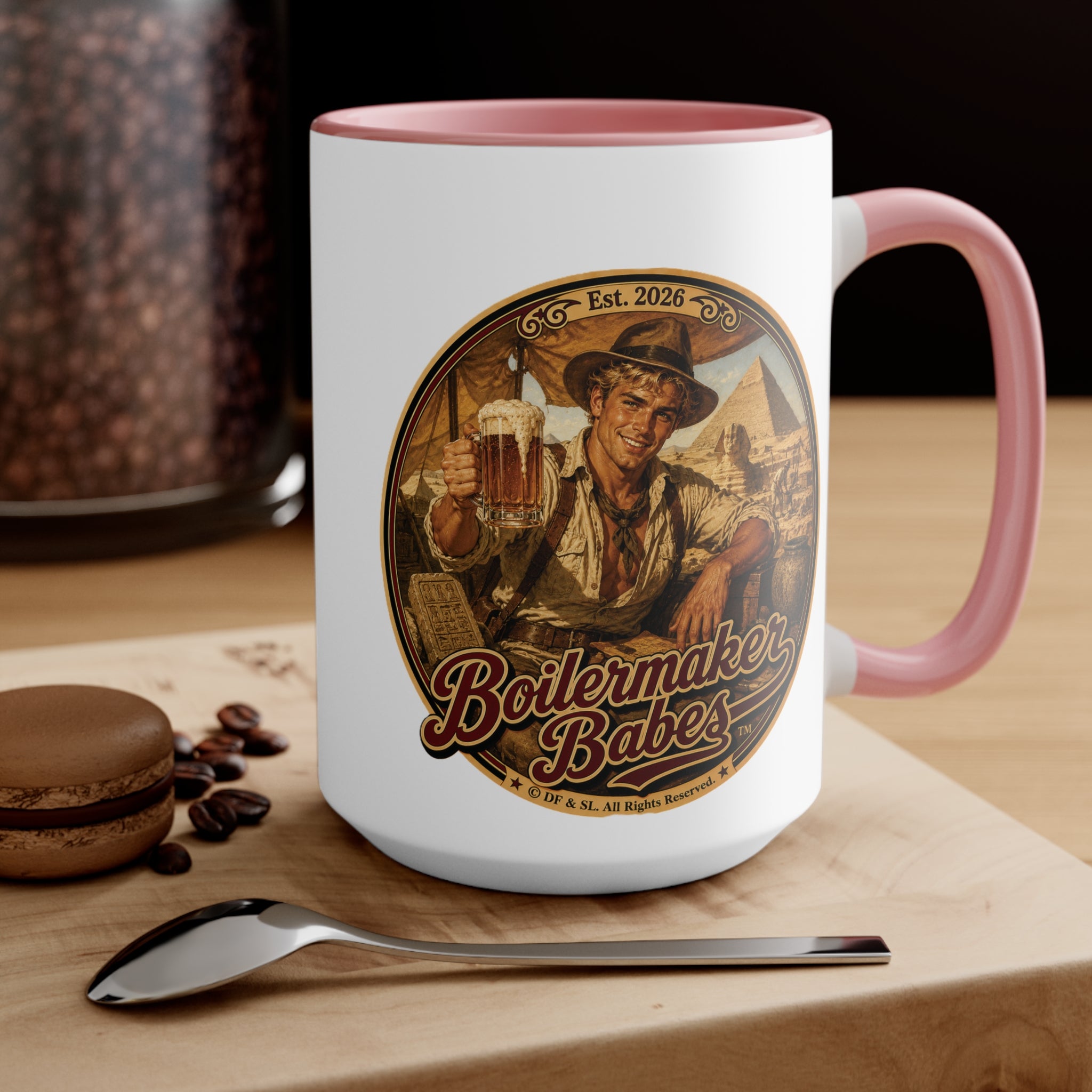 Arch! (M) – 15oz. Accent Mug - Boilermaker Babes ™ Vintage Style Pin-Up Art