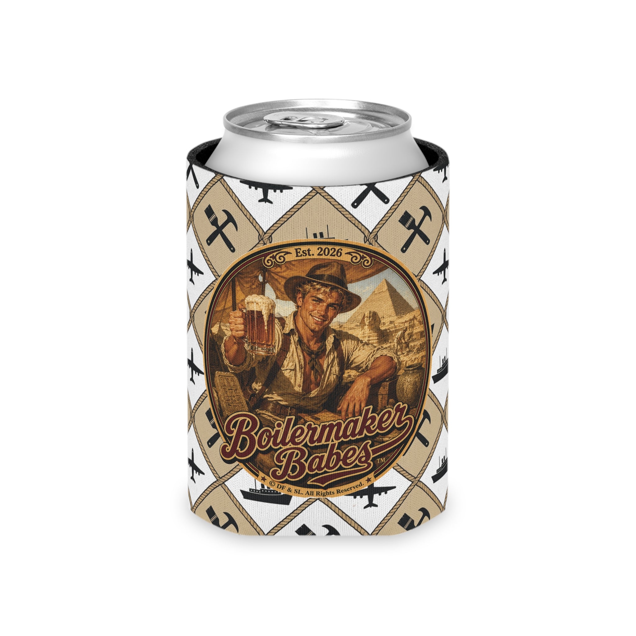 Arch! (M) – Can Sleeve - Boilermaker Babes ™ Vintage Style Pin-Up Art