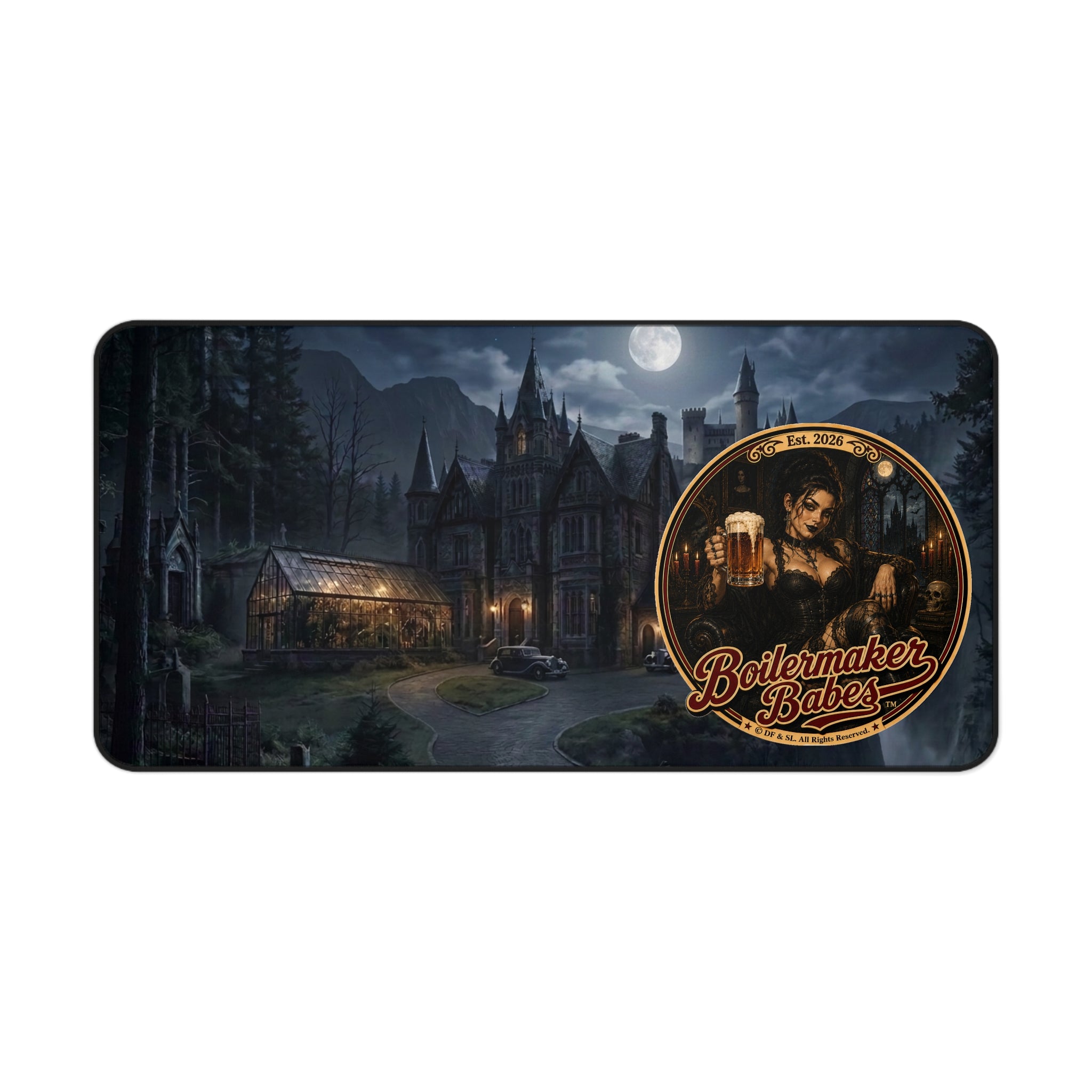 Gothic Manor Desk Mat — Boilermaker Babes ™ Game/Work Surface