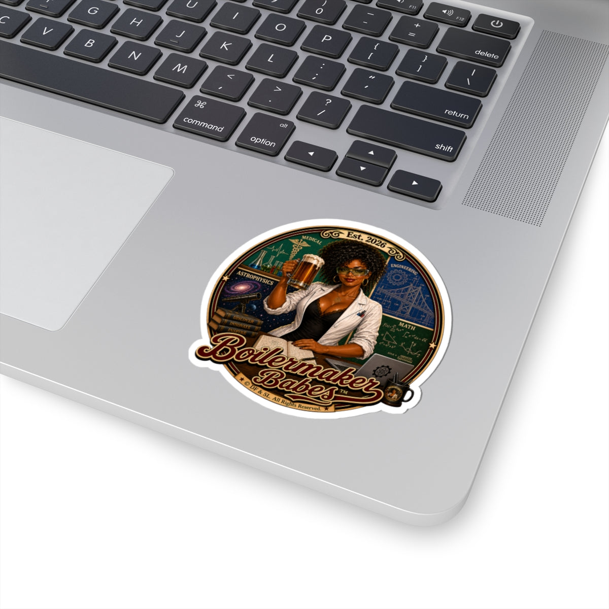 Mati! (F) - Boilermaker Babes ™   — Retro Patriotic Pin-Up Vinyl Custom Cut Sticker