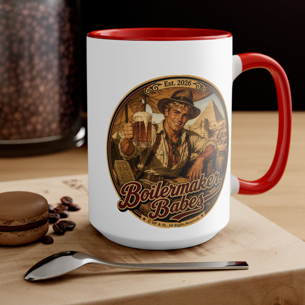 Arch! (M) – 15oz. Accent Mug - Boilermaker Babes ™ Vintage Style Pin-Up Art