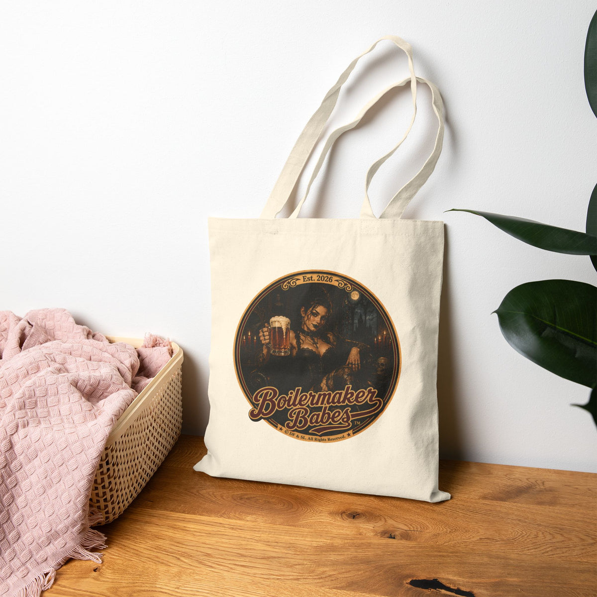 Spooki! Tote Bag — Boilermaker Babes Vintage Barbecue & Beer Canvas Tote