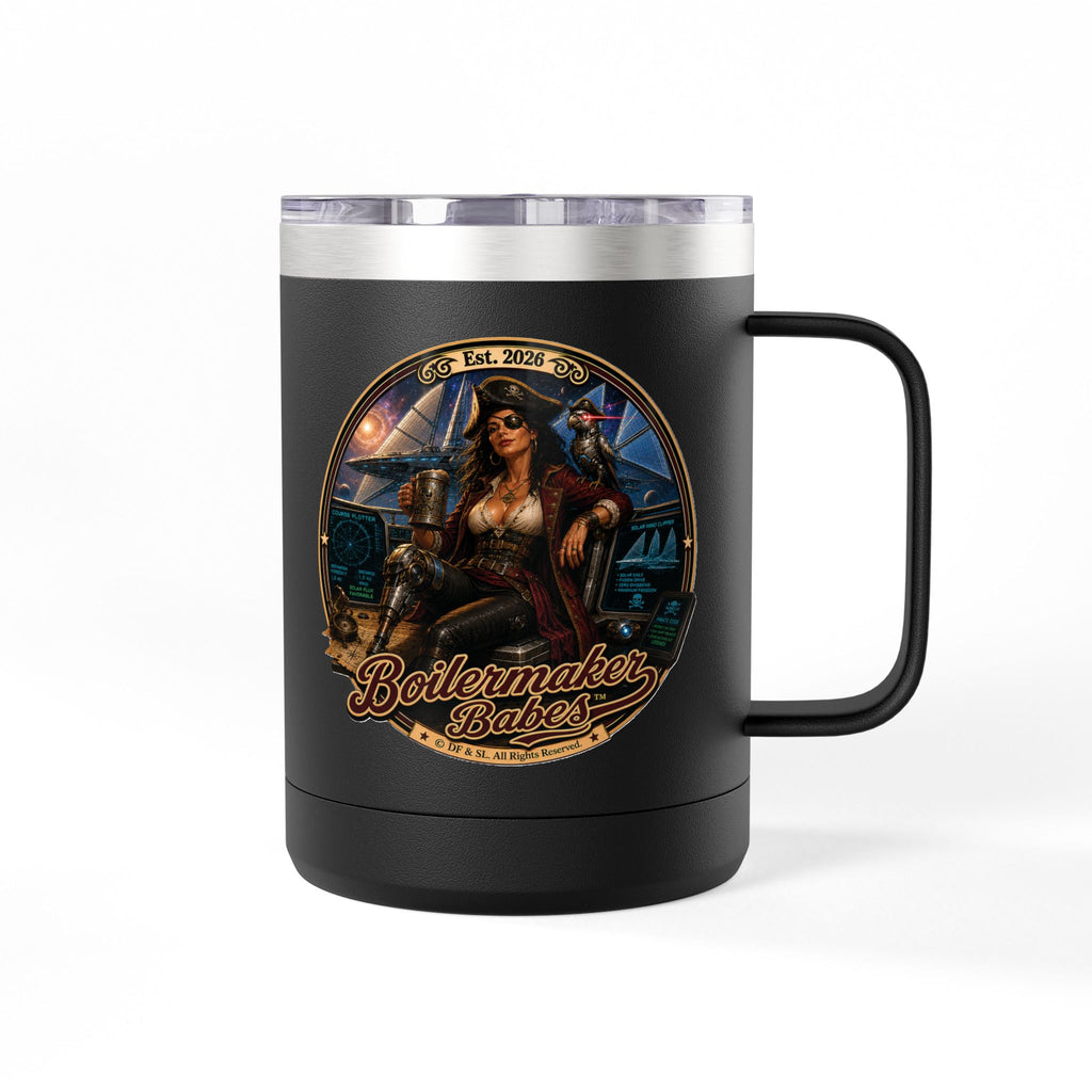 Cali! (F) – 15oz. Insulated Mug - Boilermaker Babes ™ Vintage Style Pin-Up Art