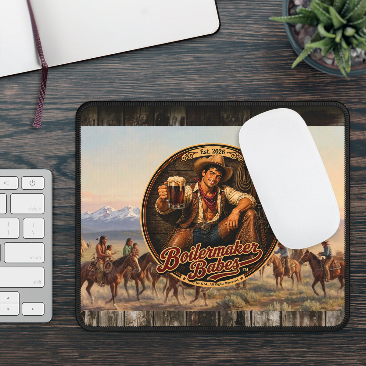 Boilermaker Babes™ Gaming Mouse Pad — Cowboy Up! Western