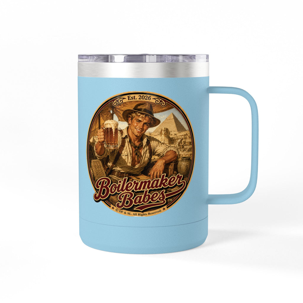 Arch! (M) – 15oz. Insulated Mug - Boilermaker Babes ™ Vintage Style Pin-Up Art
