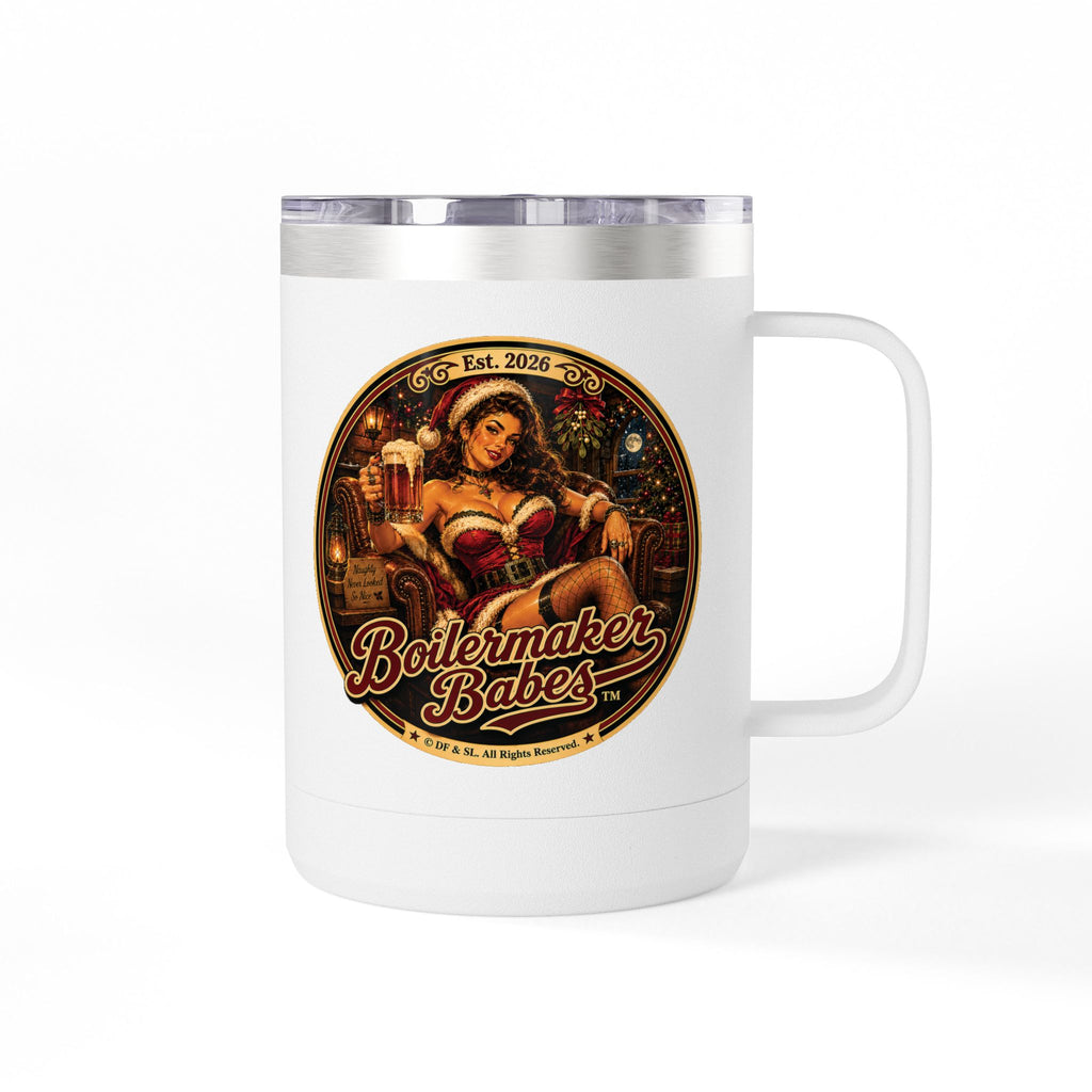 Claws! (F) – 15oz. Insulated Mug - Boilermaker Babes ™ Vintage Style Pin-Up Art