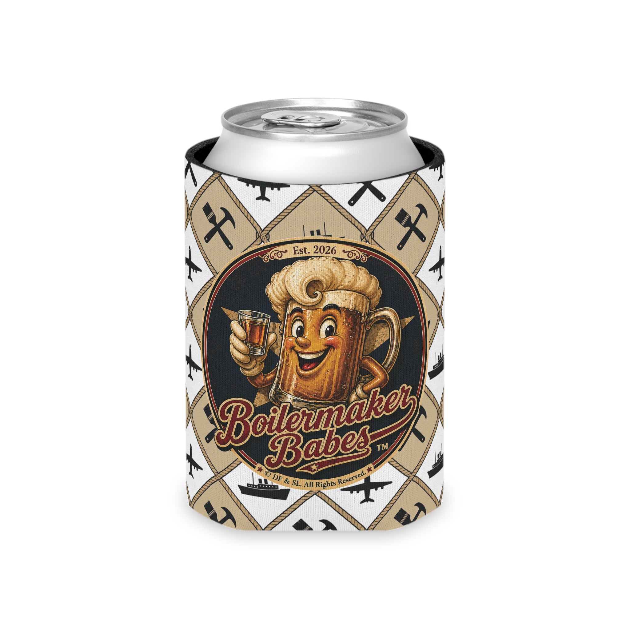 Arch! (M) – Can Sleeve - Boilermaker Babes ™ Vintage Style Pin-Up Art