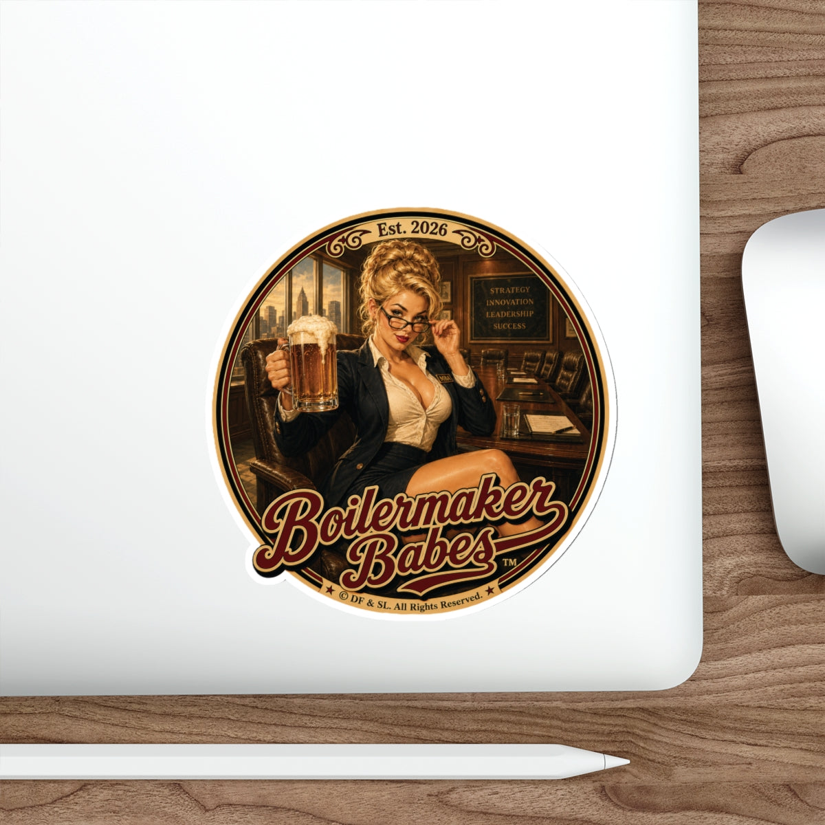 AB! Boilermaker Babes ™ — Retro/Vintage Pin-Up Die-Cut Sticker