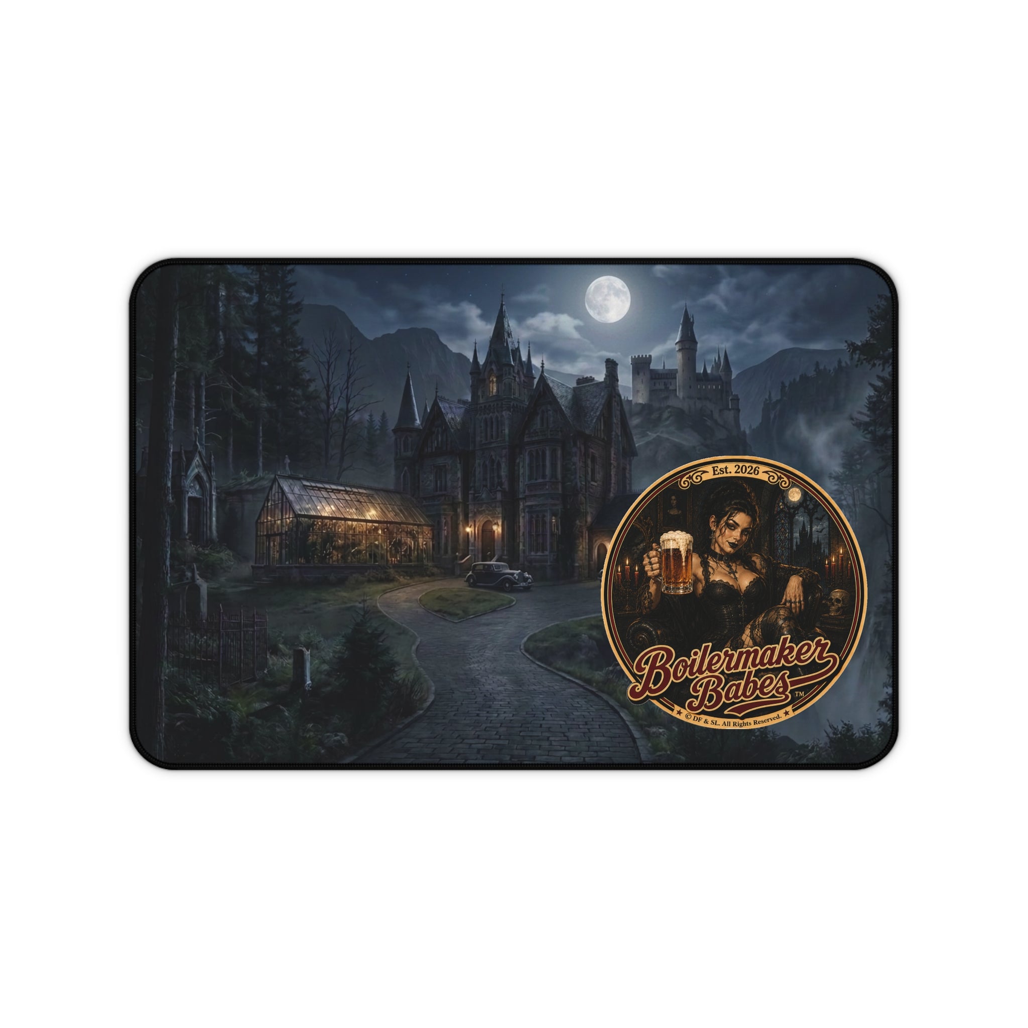 Gothic Manor Desk Mat — Boilermaker Babes ™ Game/Work Surface
