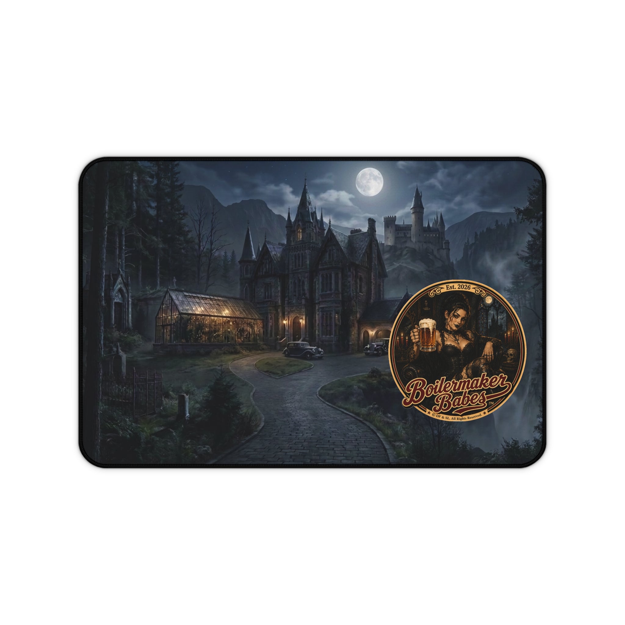Gothic Manor Desk Mat — Boilermaker Babes ™ Game/Work Surface
