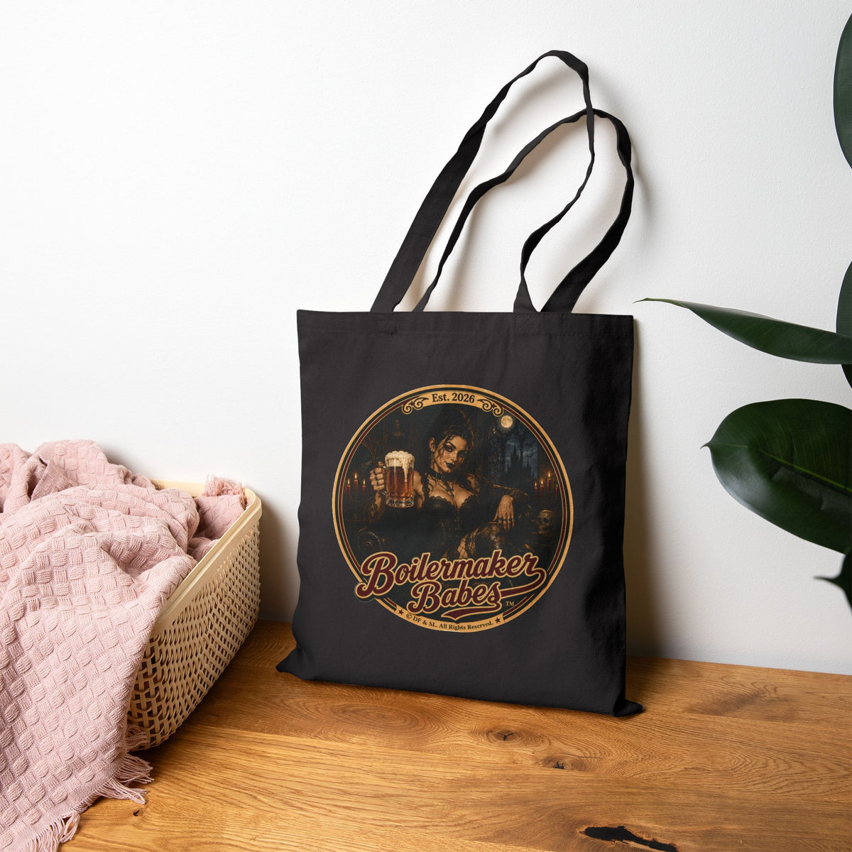 Spooki! Tote Bag — Boilermaker Babes Vintage Barbecue & Beer Canvas Tote