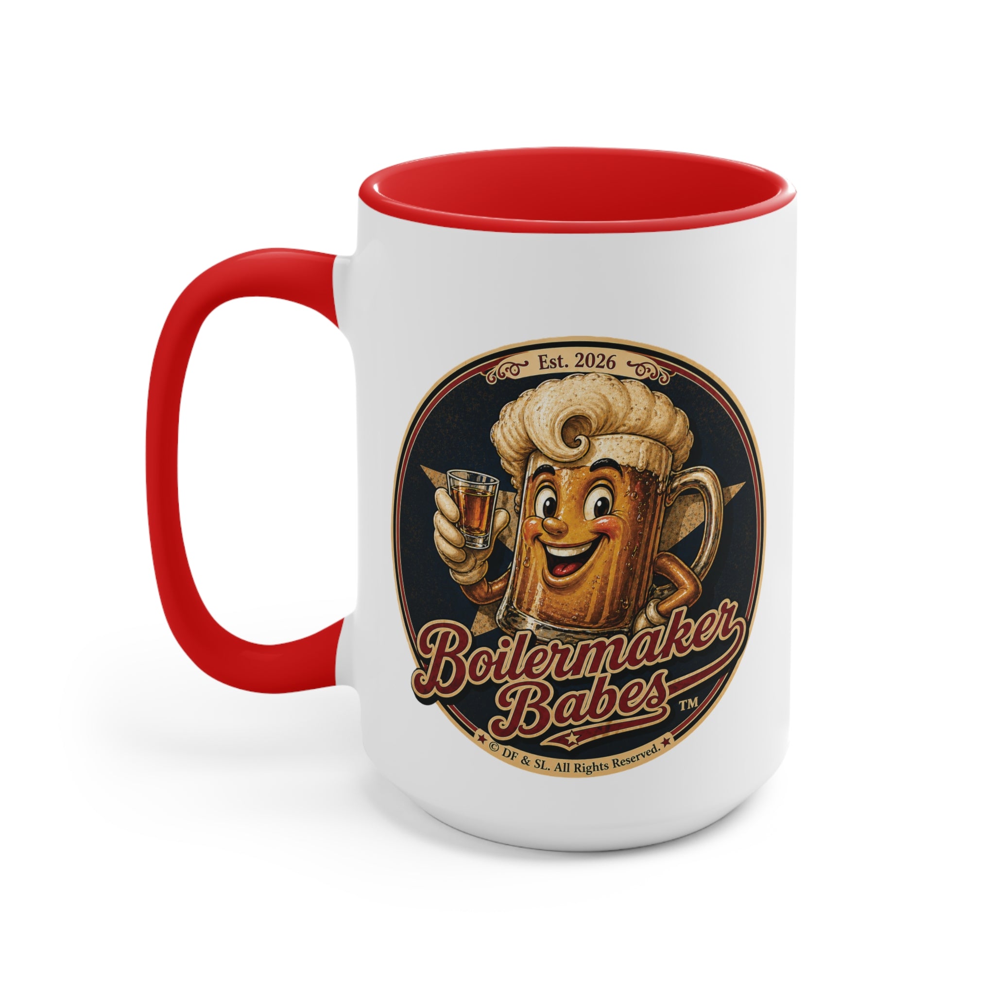 Xplore! (F) – 15oz. Accent Mug - Boilermaker Babes ™ Vintage Style Pin-Up Art