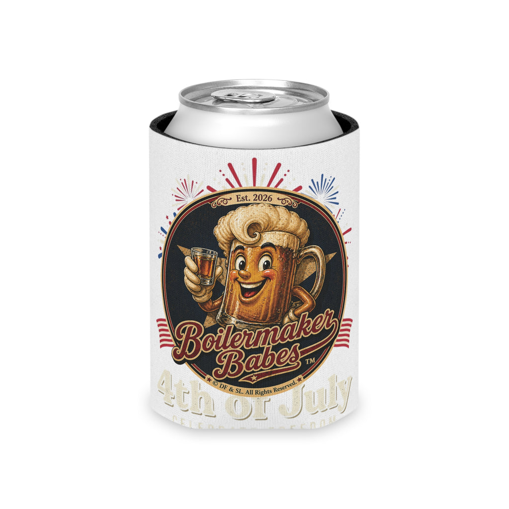 Juli 250! (F) – Can Sleeve - Boilermaker Babes ™ Vintage Style Pin-Up Art for 4th July