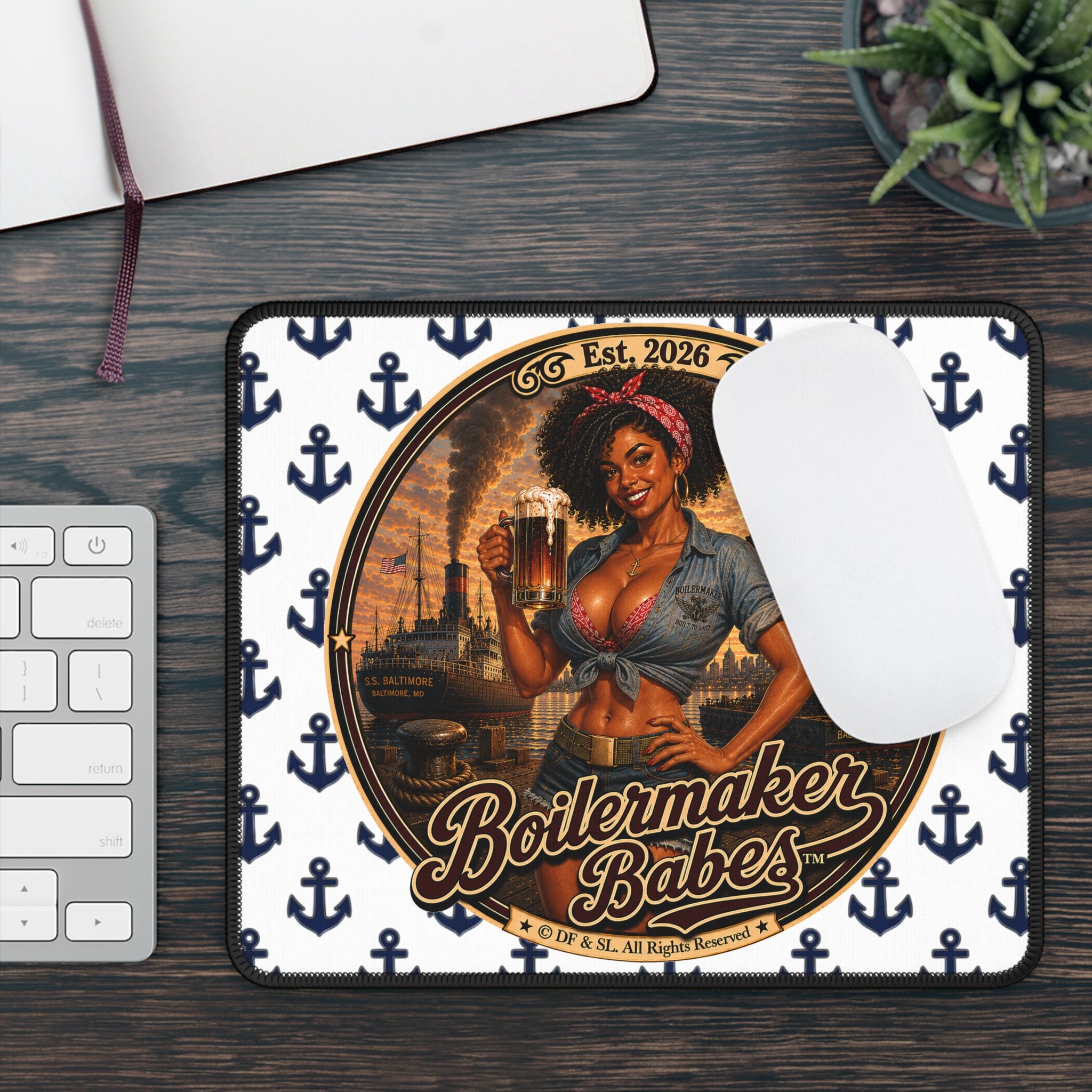 Boilermaker Babes™ Gaming Mouse Pad — Docke! (Dockmaster)