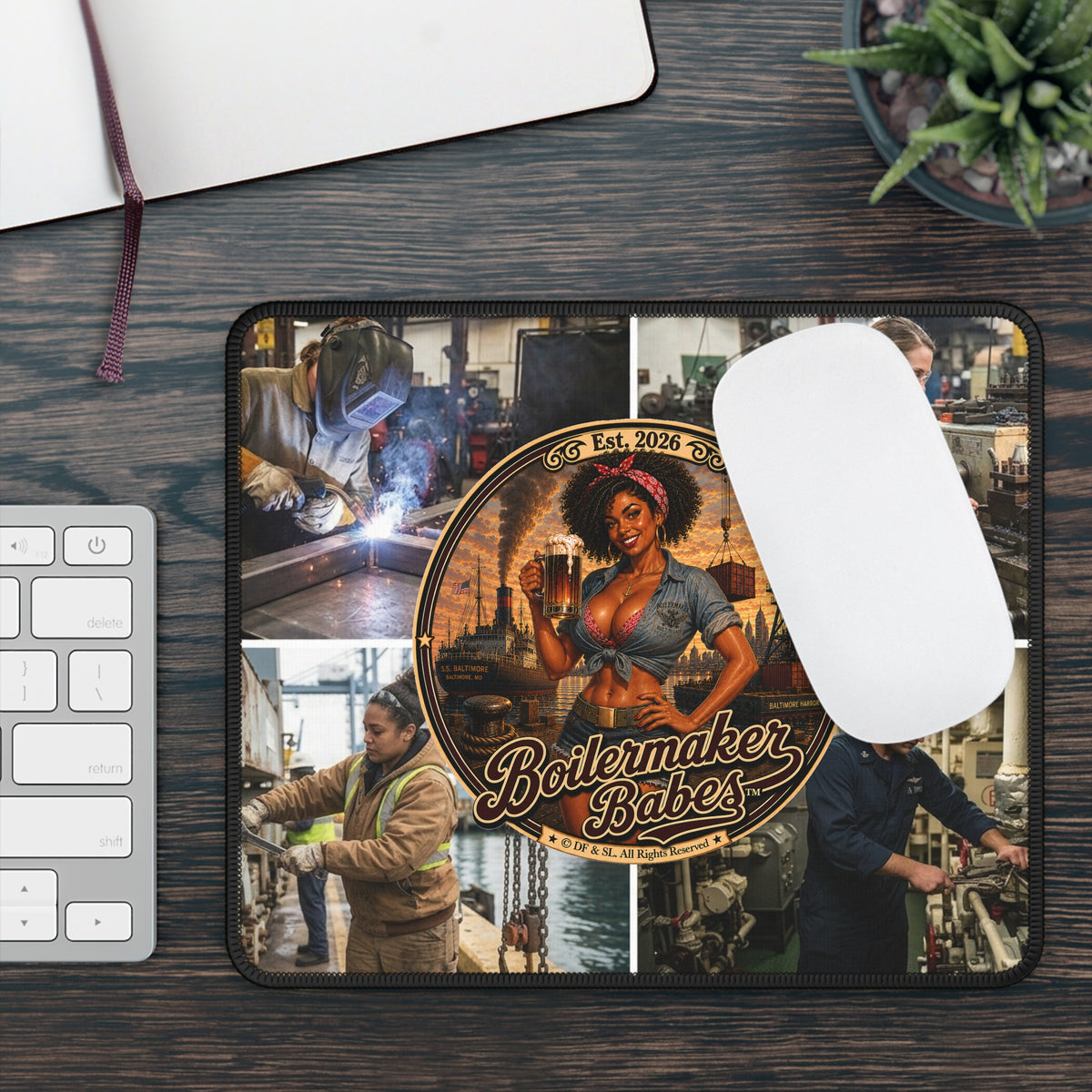 Boilermaker Babes™ Gaming Mouse Pad — Docke! (Dockmaster)