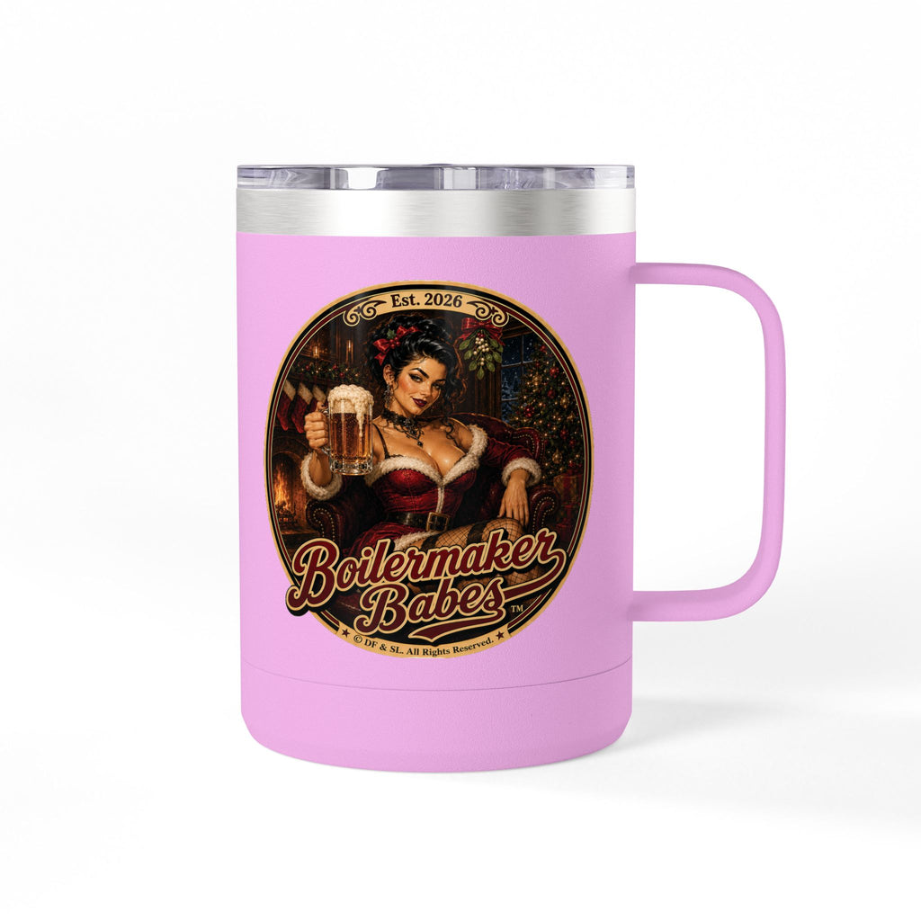 Sati! (F) – 15oz. Insulated Mug - Boilermaker Babes ™ Vintage Style Pin-Up Art