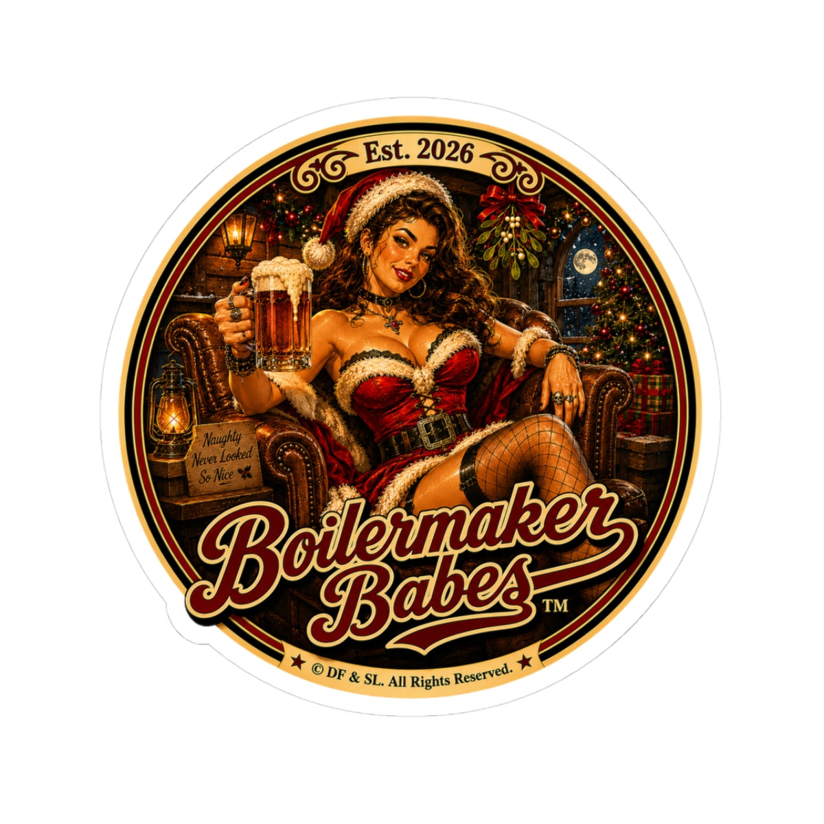 Claws! (F) - Boilermaker Babes ™   — Retro Patriotic Pin-Up Vinyl Custom Cut Sticker