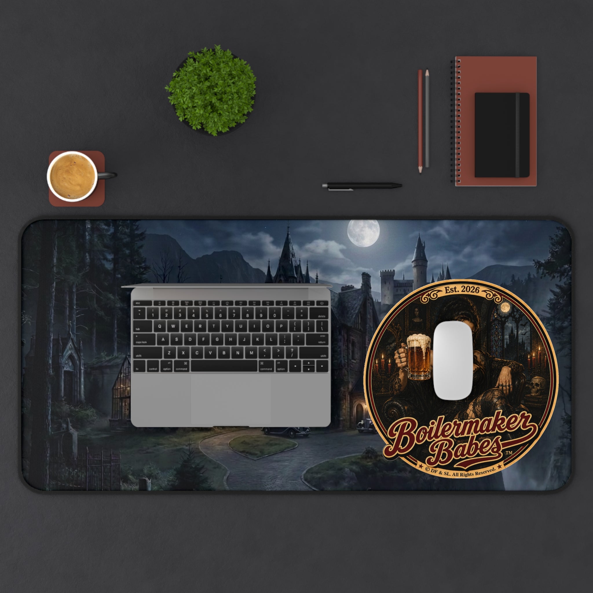 Gothic Manor Desk Mat — Boilermaker Babes ™ Game/Work Surface