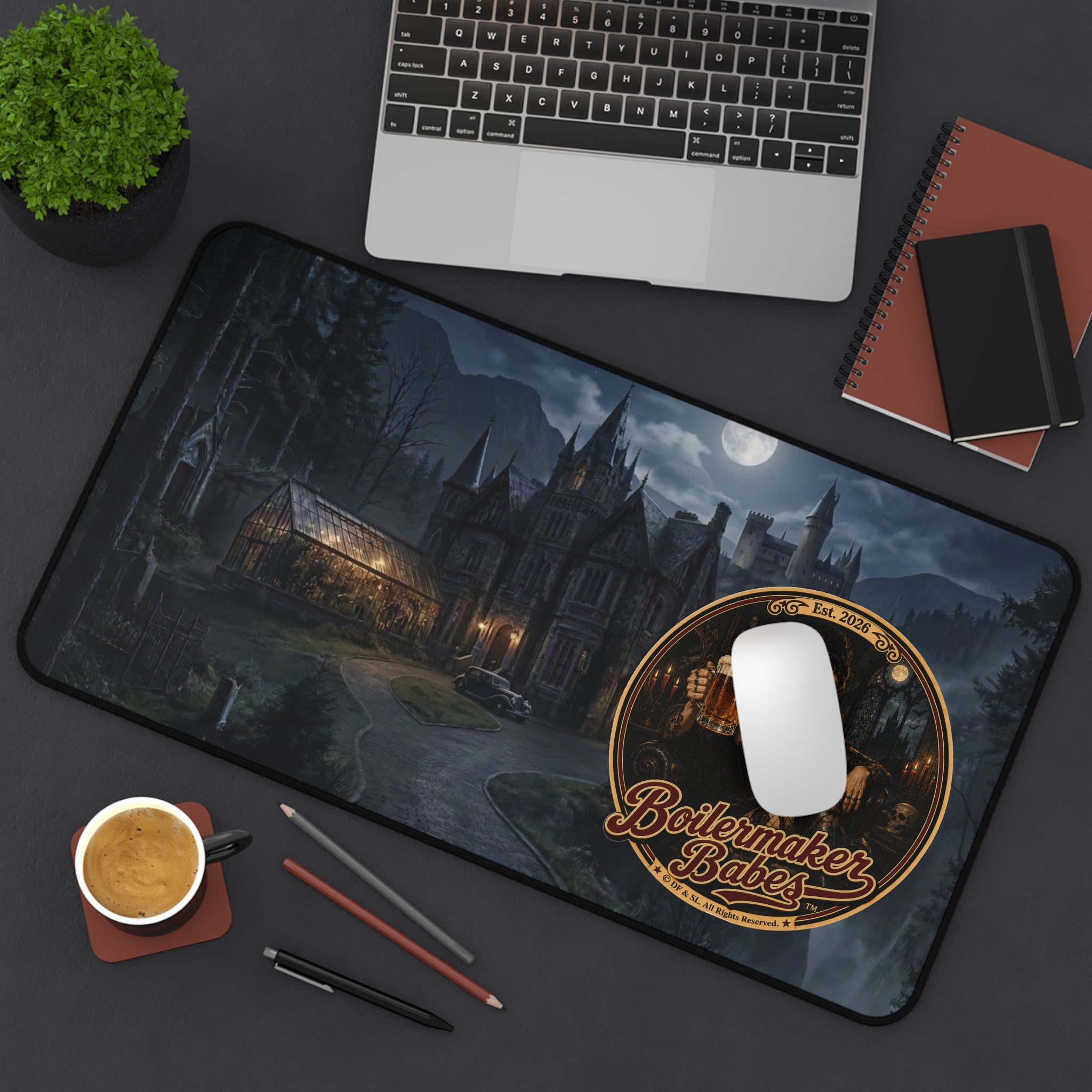 Gothic Manor Desk Mat — Boilermaker Babes ™ Game/Work Surface