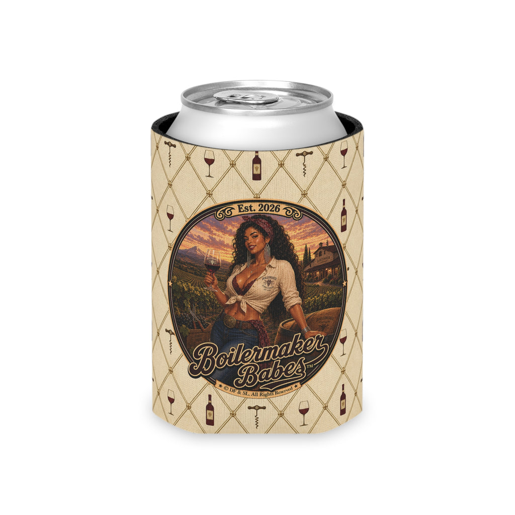 Vini! (F) – Can Sleeve - Boilermaker Babes ™ Vintage Style Pin-Up Art