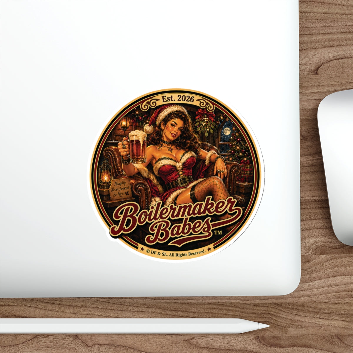 Claws! Boilermaker Babes ™ — Retro/Vintage Pin-Up Die-Cut Sticker