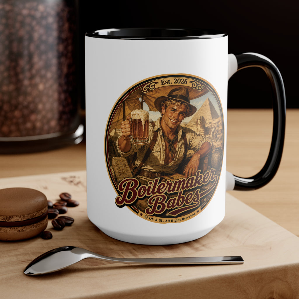 Arch! (M) – 15oz. Accent Mug - Boilermaker Babes ™ Vintage Style Pin-Up Art