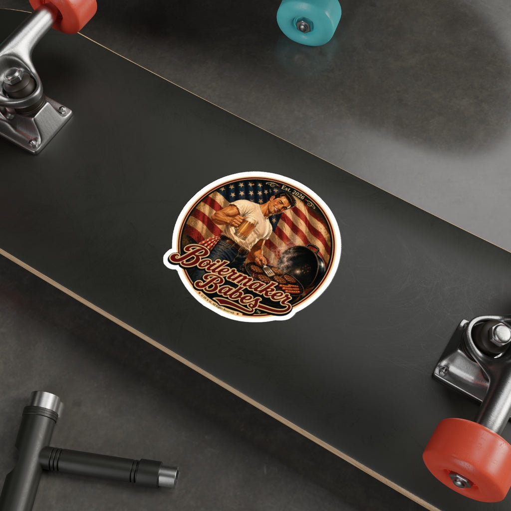 Jon! Boilermaker Babes ™ — Retro/Vintage Pin-Up Die-Cut Sticker
