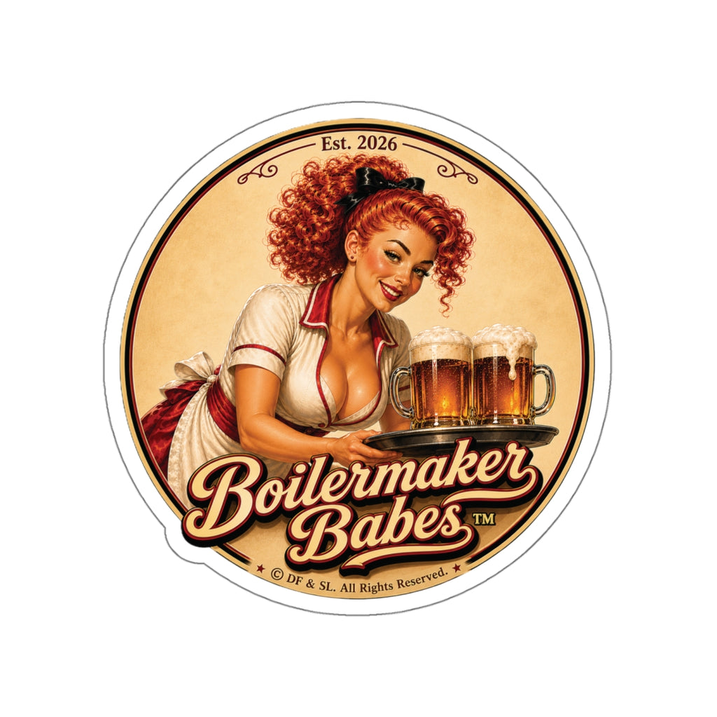BB! Boilermaker Babes ™ — Retro/Vintage Pin-Up Die-Cut Sticker