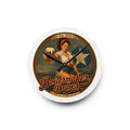 Rivets! (F) Boilermaker Babes ™ Retro Pin-Up Acrylic Wall Clock — Vintage Bar Decor