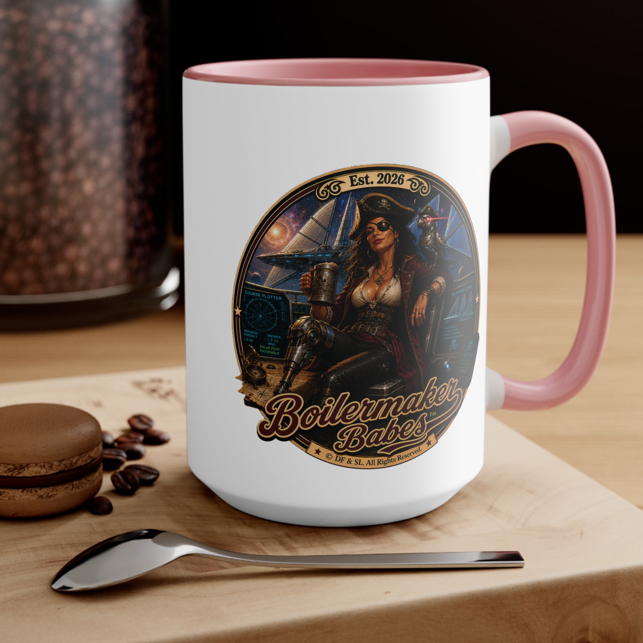 Cali! (F) – 15oz. Accent Mug - Boilermaker Babes ™ Vintage Style Pin-Up Art