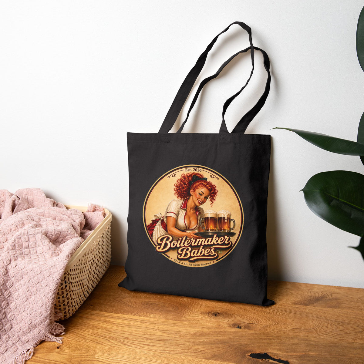 BB! Tote Bag — Boilermaker Babes Vintage Barbecue & Beer Canvas Tote