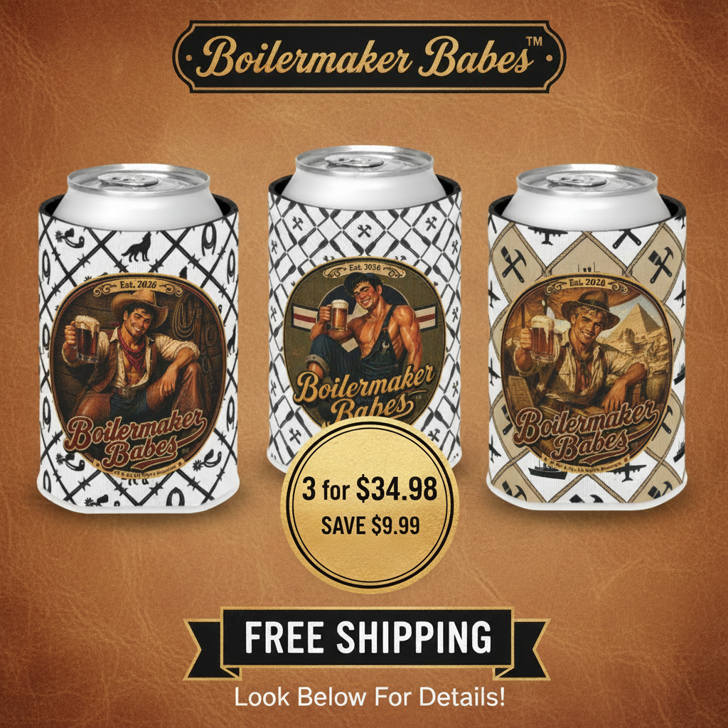 Cowboy Up! (M) – Can Sleeve - Boilermaker Babes ™ Vintage Style Pin-Up Art