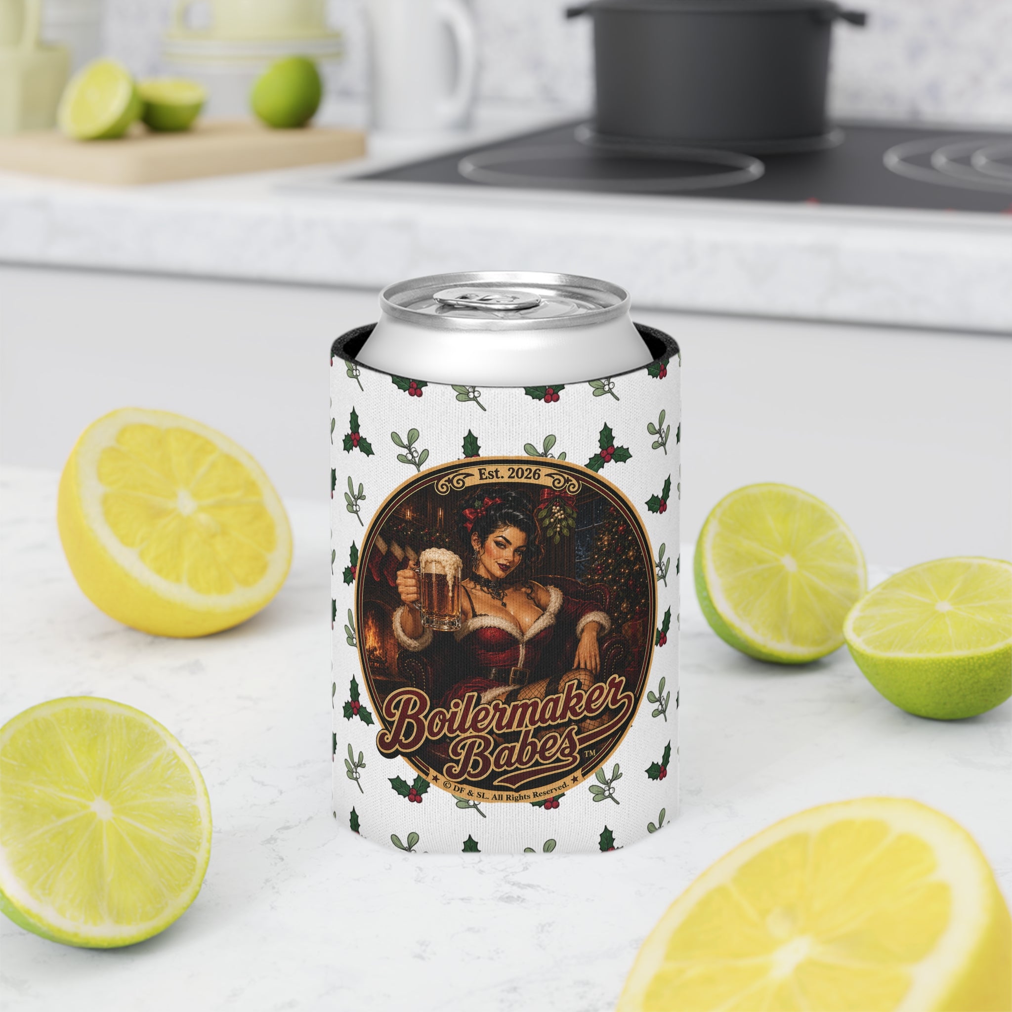Sati! (F) – Can Sleeve - Boilermaker Babes ™ Vintage Style Pin-Up Art