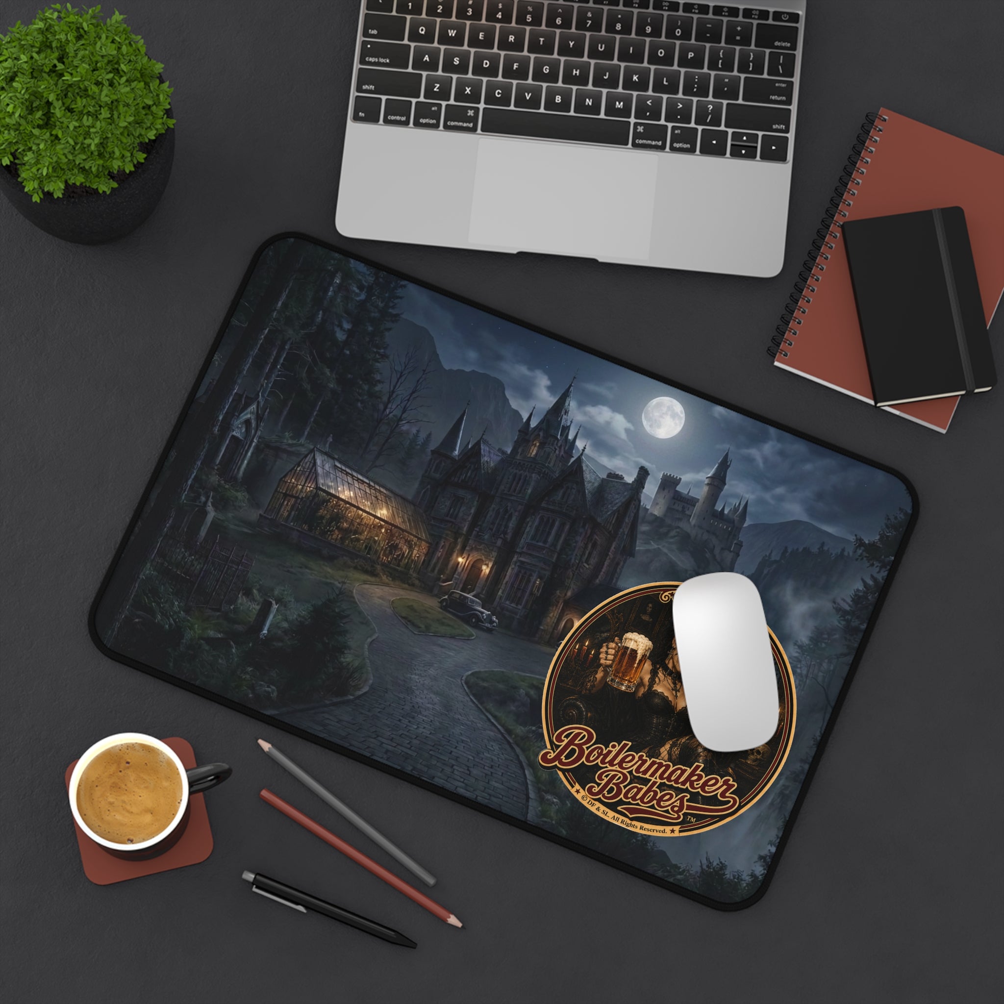 Gothic Manor Desk Mat — Boilermaker Babes ™ Game/Work Surface