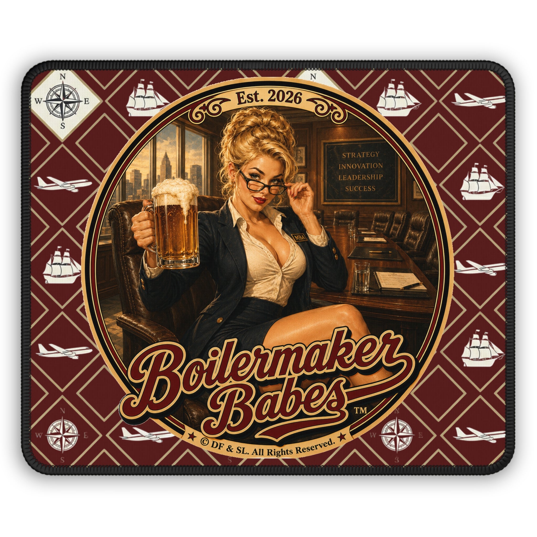 Boilermaker Babes™ Gaming Mouse Pad — AB! (All Business)