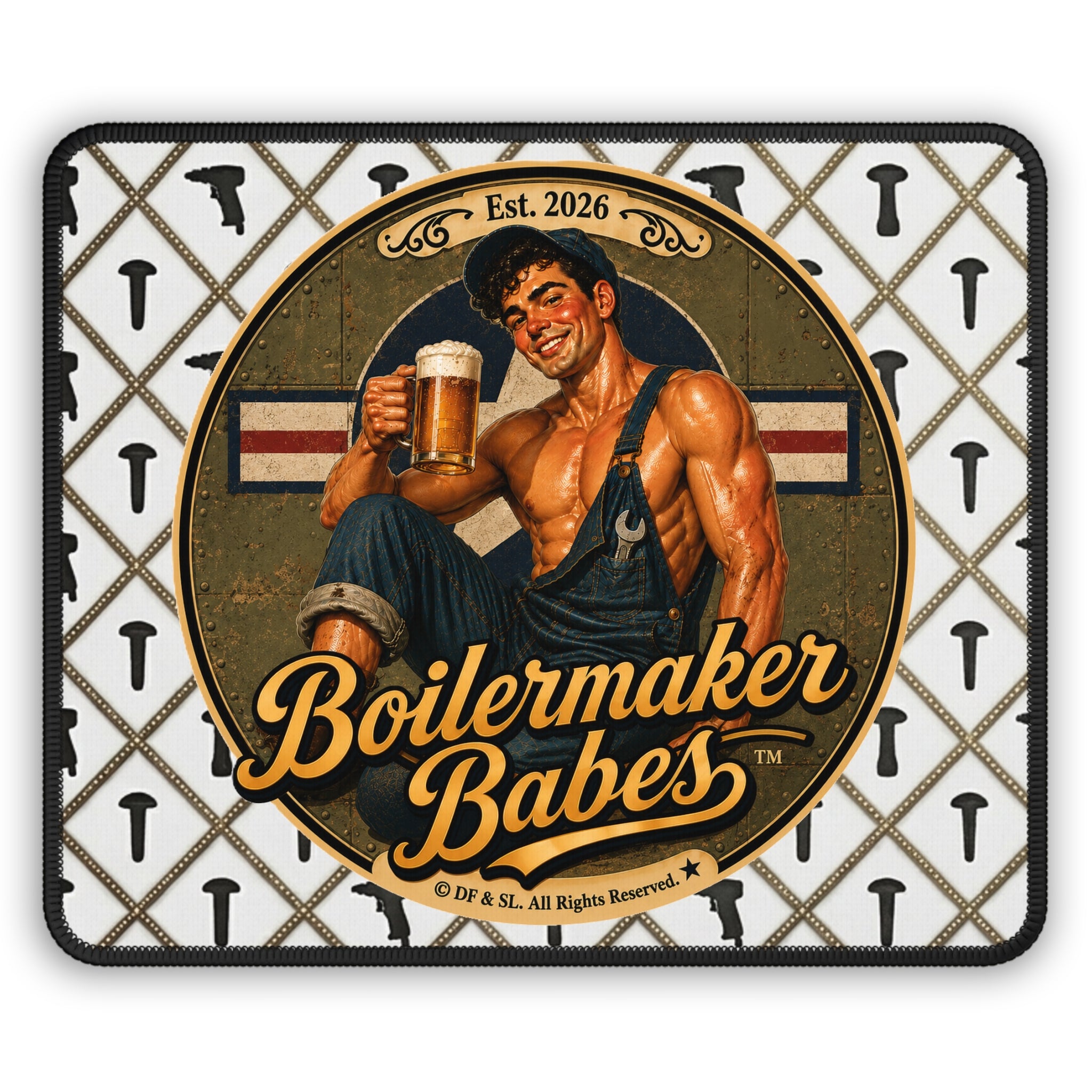Boilermaker Babes™ Gaming Mouse Pad — Mecham! Retro Mechanic