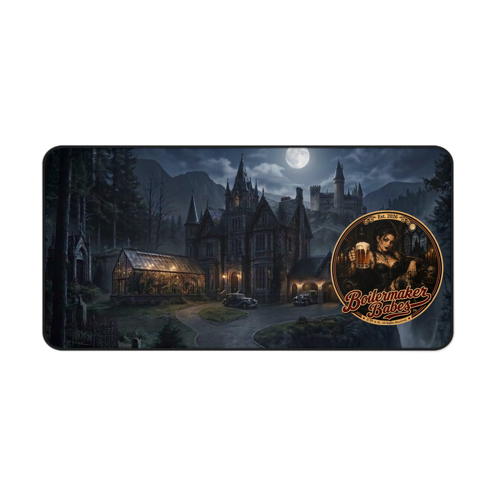 Gothic Manor Desk Mat — Boilermaker Babes ™ Game/Work Surface