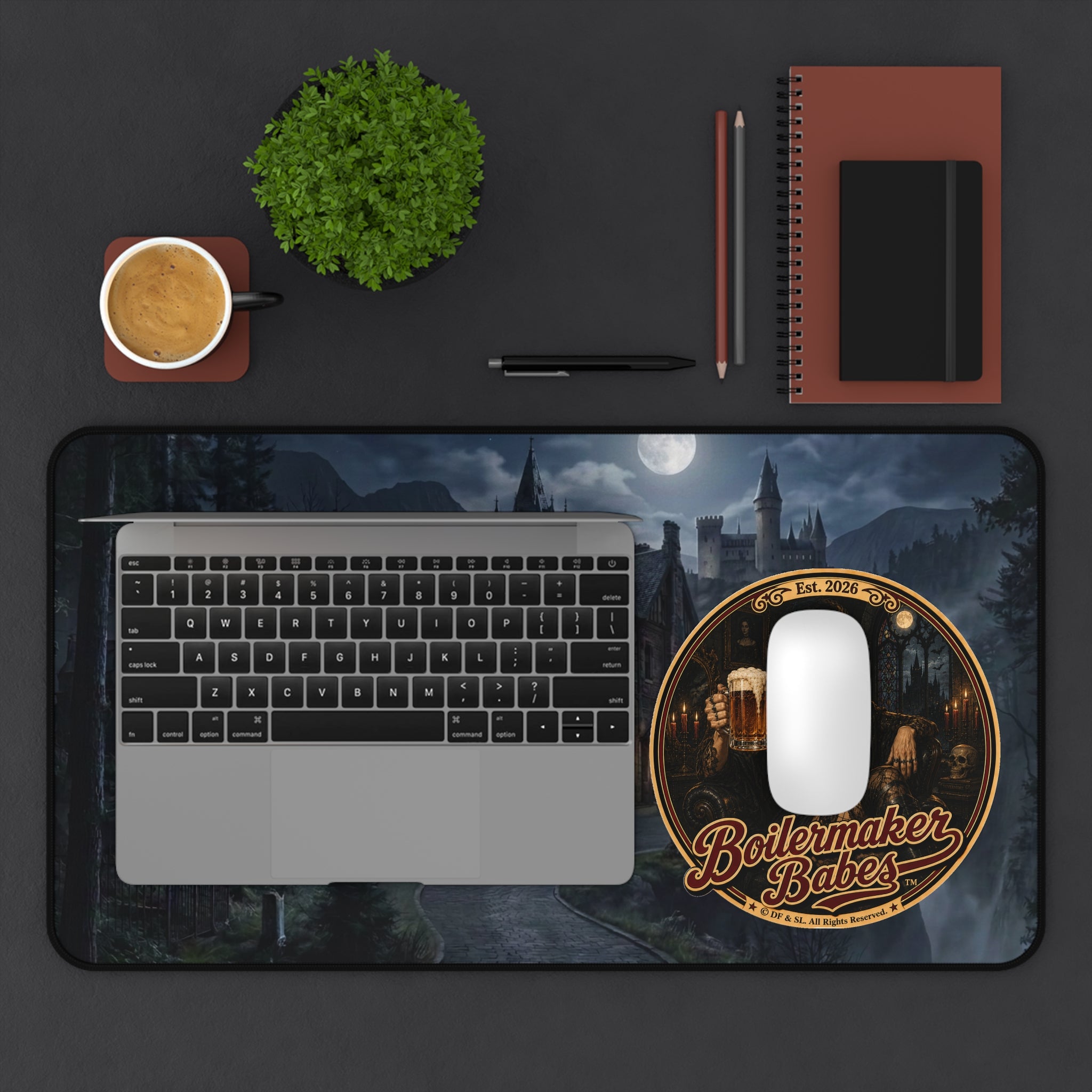Gothic Manor Desk Mat — Boilermaker Babes ™ Game/Work Surface