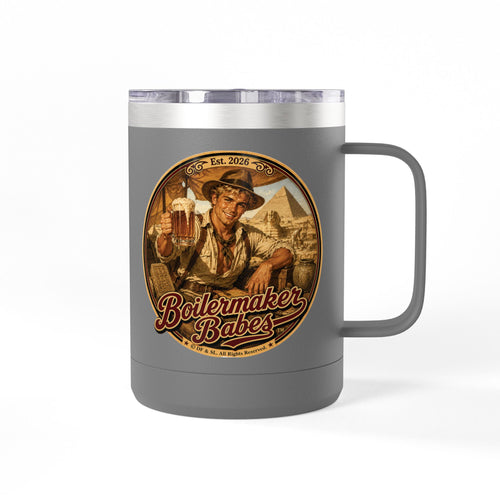 Arch! (M) – 15oz. Insulated Mug - Boilermaker Babes ™ Vintage Style Pin-Up Art