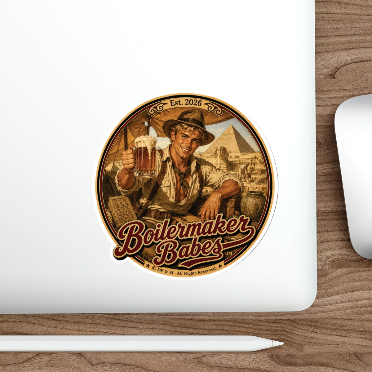 Arch! Boilermaker Babes ™ — Retro/Vintage Pin-Up Die-Cut Sticker
