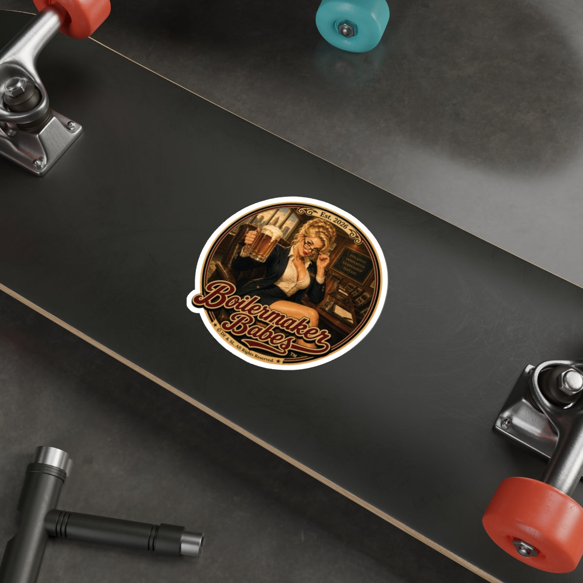 AB! Boilermaker Babes ™ — Retro/Vintage Pin-Up Die-Cut Sticker