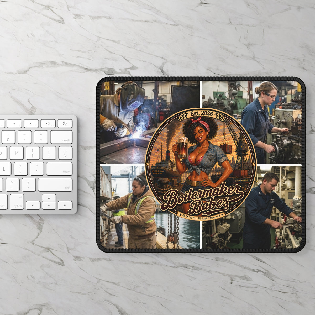 Boilermaker Babes™ Gaming Mouse Pad — Docke! (Dockmaster)