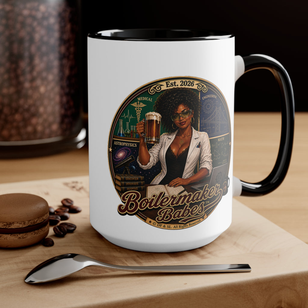 Mati! (F) – 15oz. Accent Mug - Boilermaker Babes ™ Vintage Style Pin-Up Art