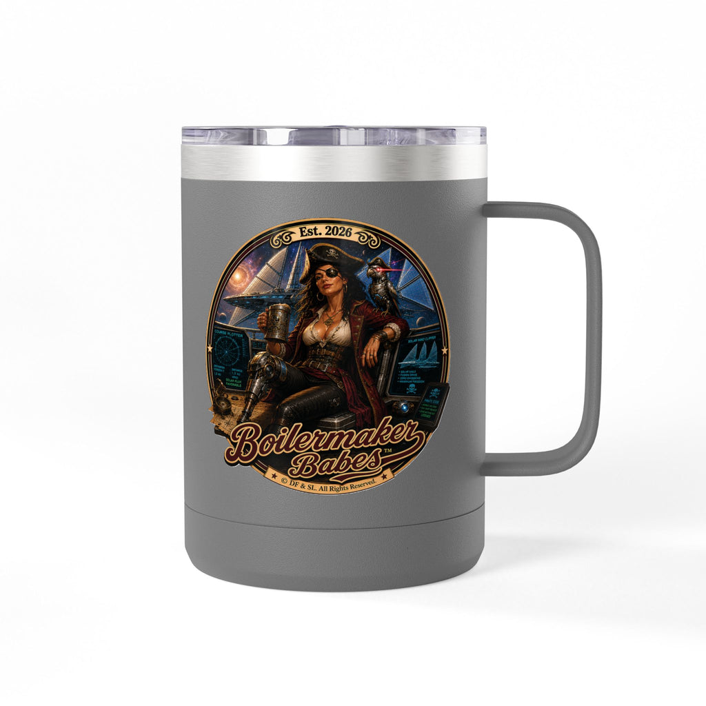Cali! (F) – 15oz. Insulated Mug - Boilermaker Babes ™ Vintage Style Pin-Up Art