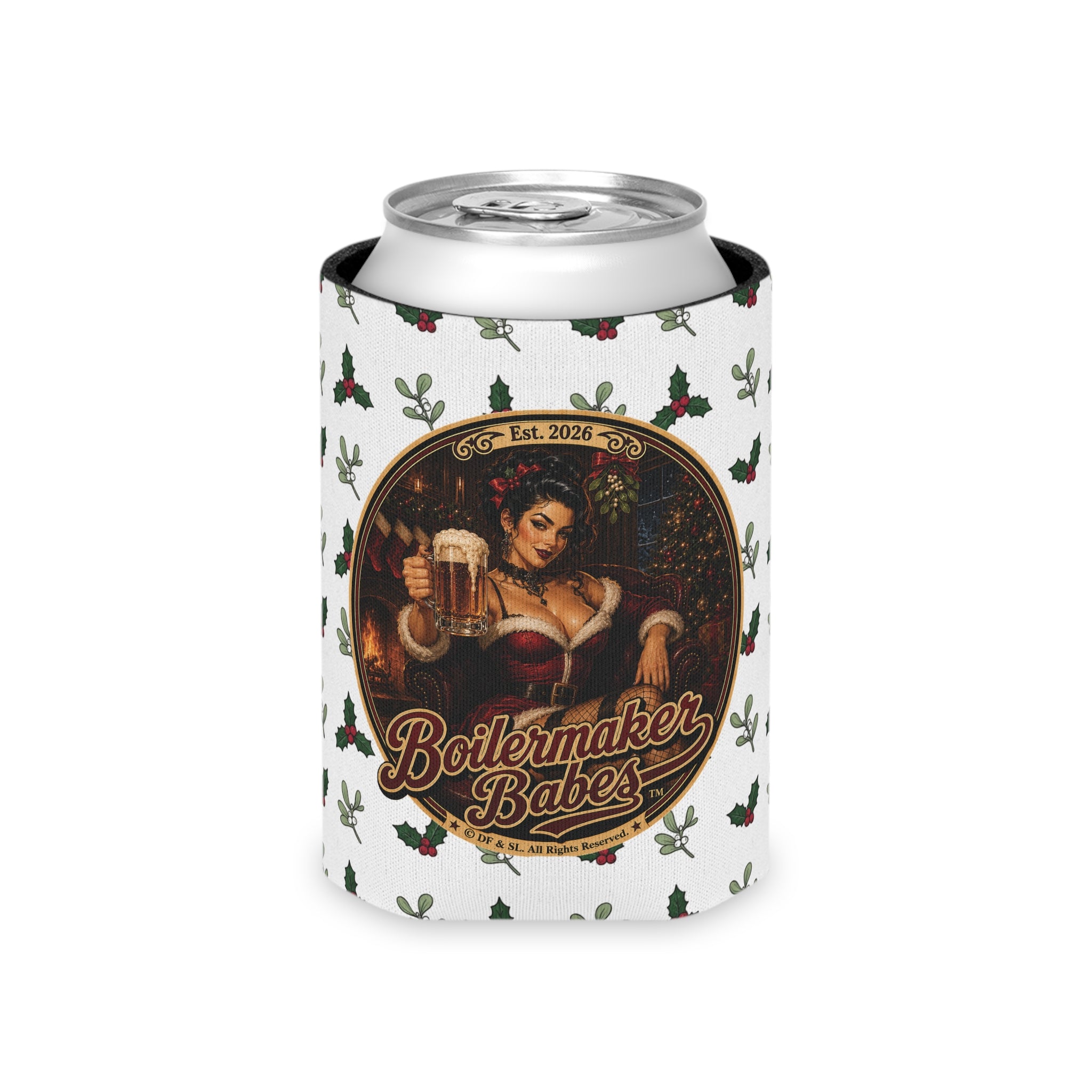 Sati! (F) – Can Sleeve - Boilermaker Babes ™ Vintage Style Pin-Up Art