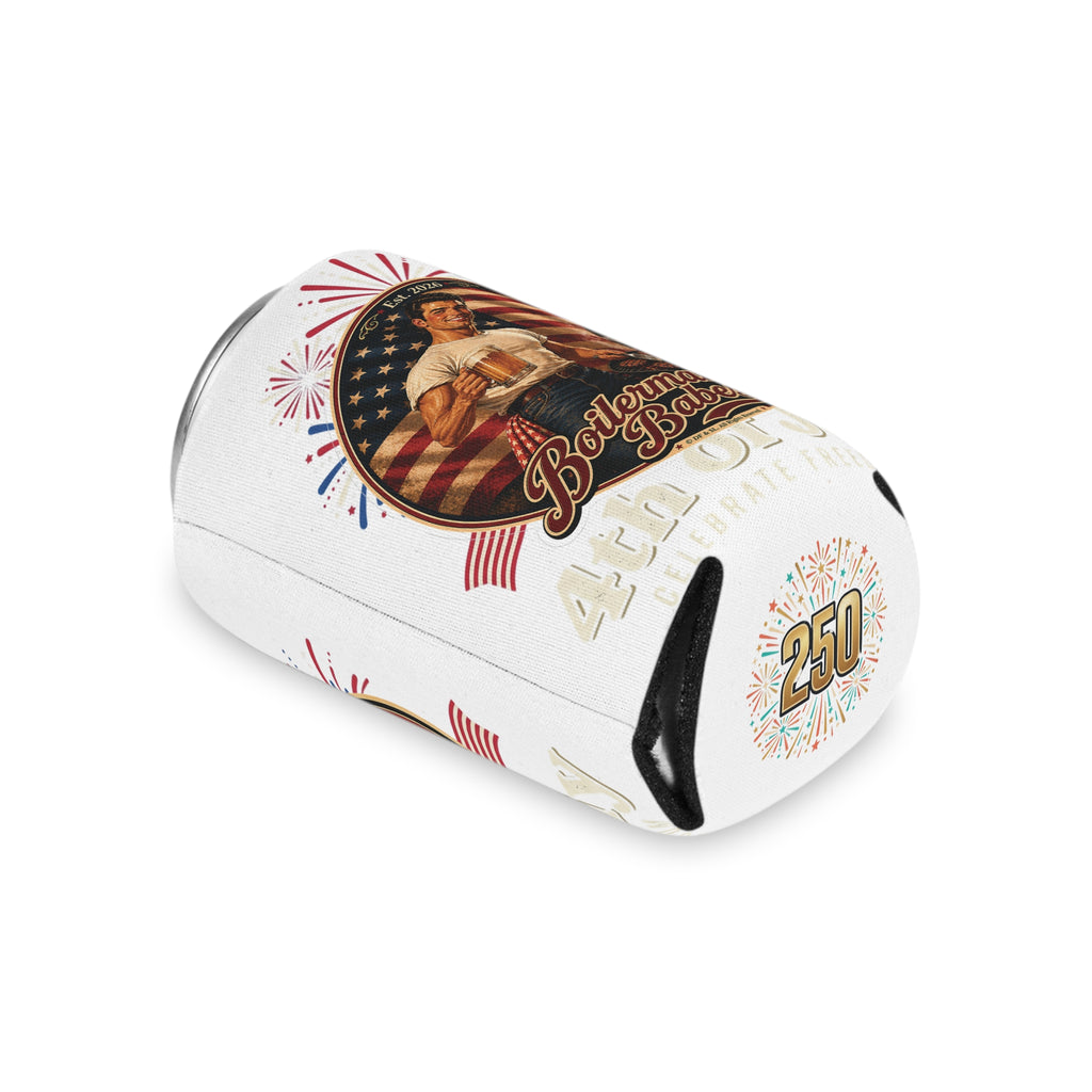 Jon 250! (M) – Can Sleeve - Boilermaker Babes ™ Vintage Style Pin-Up Art for 4th July